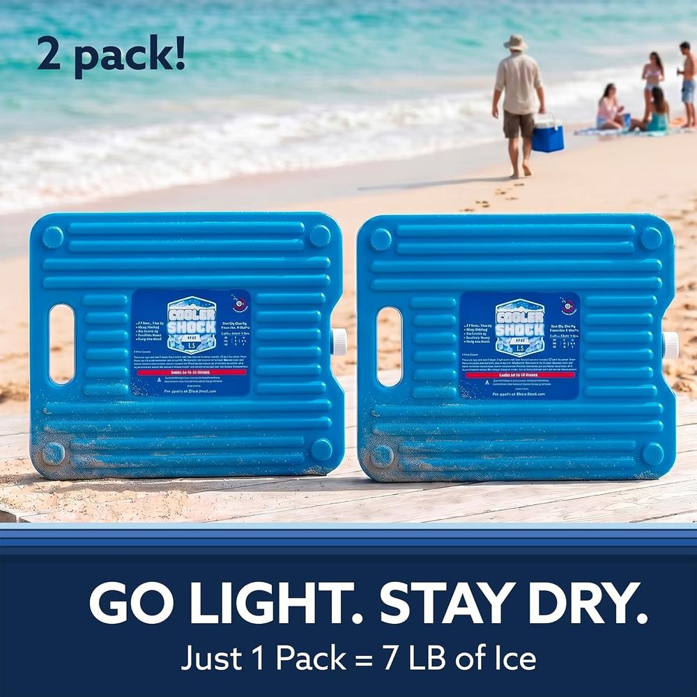 Cooler Shock Hard Case Ice Packs, Clear, 2 Pack — view 5