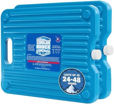 Cooler Shock Hard Case Ice Packs, Clear, 3 Pack
