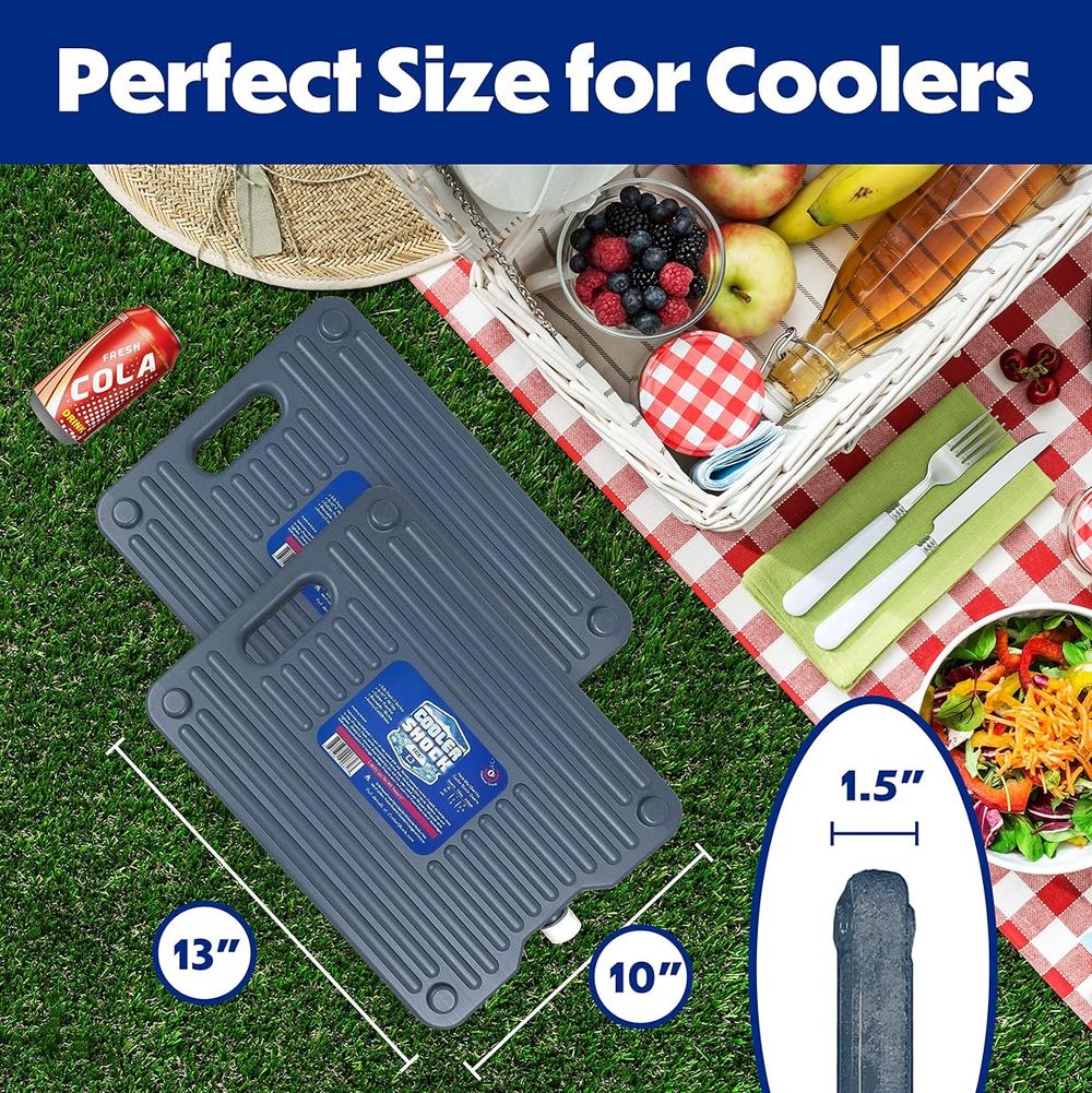 Cooler Shock Hard Case Ice Packs, Dark Gray, 2 Pack — view 4