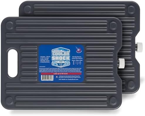 Cooler Shock Hard Case Ice Packs, Dark Gray, 2 Pack