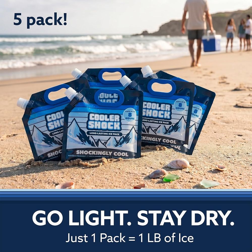 Cooler Shock Screw-Top Ice Packs, Small 8.5" x 7.5", 5 Pack — view 5