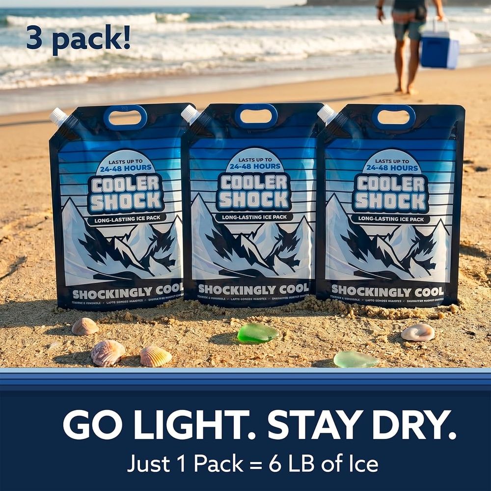 Cooler Shock Screw-Top Ice Packs with Handle, Large 15.8" x 11", 3 Pack — view 5